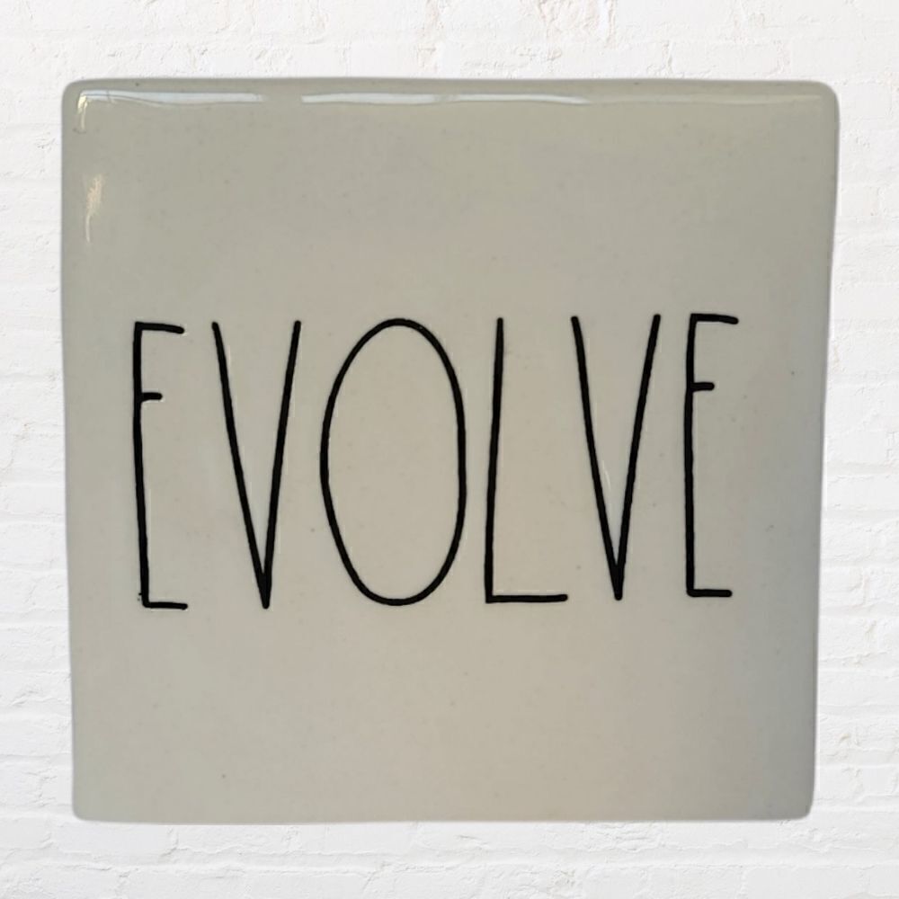 Rae Dunn Double Sided Think Evolve Block - Picture 4 of 9